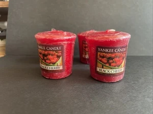 Yankee Candle Black Cherry Votive Candles 4-pack Samplers Vintage New Wrapped - Picture 1 of 3