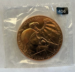 MEDALLA OGLALA CODE TALKERS EE. UU. COMO NUEVA BRONCE 1,5" 406 - Imagen 1 de 2