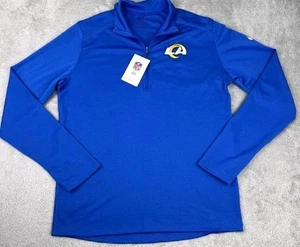 Nike Dri-Fit NFL LA Rams 1/4 Zip Pullover Sweatshirt Men’s Medium NEW - Picture 1 of 8