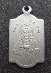 Antico medaglione medaglia ciondolo antico vintage cristiano cattolico Polonia - Foto 1 di 2