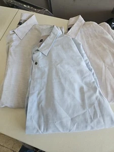 3 Vince Para Hombres XXL Azul Gris Manga Larga Con Botones Calce Ajustado Camisa Vestido Negocios - Imagen 1 de 11