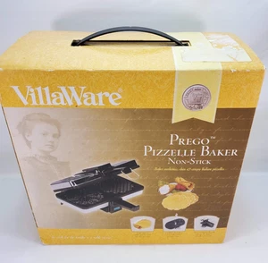 VillaWare Pizzelle Maker Prego Baker Antiadherente Hierro Galletas Italianas 2005 NUEVO - Imagen 1 de 6