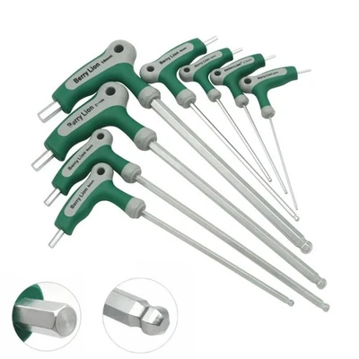 T Handle Hex Ball Allen Key 2mm 2.5mm 3mm 4mm 5mm 6mm 8mm 10mm Ball End Hex Keys - Image 1 of 4
