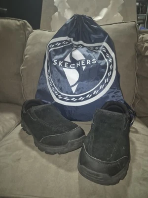 Zapatos sin cordones SKECHERS Trail Hillcrest Nature Walk de gamuza negros para mujer talla 9 nuevos con caja Foto 1 de 4