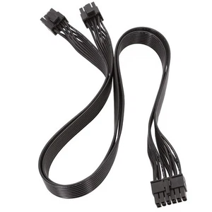 1X(Netzteil Grafik Karten Leitung 12Pin Bis Dual 8Pin (6 + 2) Modulares PCI4683 - Photo 1/7