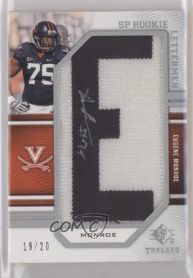 2009 SP Threads Rookie Lettermen Auto /20 Eugene Monroe #221 Rookie Auto RC - Image 1 of 2