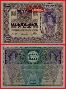 AUSTRIA 10000 Coronas kronen 1918 Pick 65 BC+ / F - Picture 1 of 1
