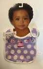 Munchkin Polka Dot Cotton Girl Baby Bib 2 Pack Choose: Cupcake or Dress Design