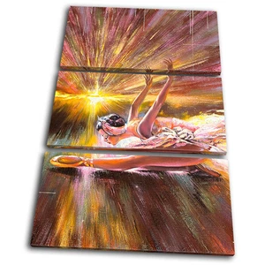 Performing Ballet Dancer Painting TREBLE CANVAS WALL ART Picture Print VA - Picture 1 of 1