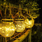 Solar Powered Hanging Lights Garden Led Light Globe Lamp Lantern Outdoor Patio