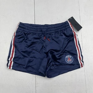 Jordan X Saint Germain Paris Navy Blue Satin Athletic Shorts Youth Girls Large - Picture 1 of 7