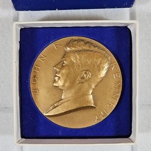 Vintage John F. Kennedy Inauguration 3" Bronze Medallion – U.S. Treasury Mint - Picture 1 of 5