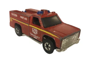 Vintage 1974 Hot Wheels Unità di Soccorso di Emergenza 50 Primo Soccorso Ossigeno Blackwall 1:64 - Foto 1 di 10