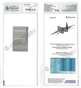 Juego de detalles fotograbados de boquilla de motor Microdesign 1/72 MiG-29 para trompetero - Imagen 1 de 1