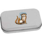 'Cat Wearing Bobble Hat' Metal Hinged Tin / Storage Box (TT031271)