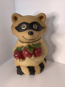 Vintage Metlox Raccoon Cookie Jar Poppy Trail California USA Super cute - Picture 1 of 9