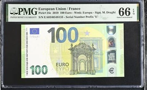 Euro 100 Euro France 2019 P 24 e Prefix EA Gem UNC PMG 66 EPQ - Picture 1 of 3