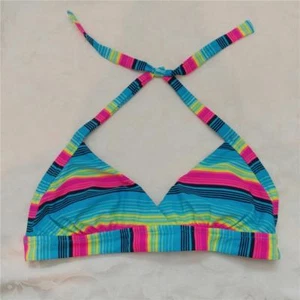 NWT! GAP X FRONT HALTER TOP SWIM SWIMSUIT *XS MULTI STRIPE - Picture 1 of 3