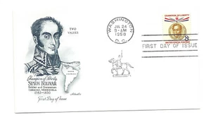 1111 8c Simon Bolivar Artmaster FDC - Imagen 1 de 1