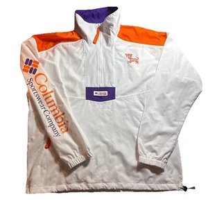 Columbia Santa Ana Anorak Collegiate Clemson Tigers Quarter-Zip Jacket Men's M - Picture 1 of 11