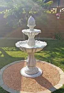 🔶Springbrunnen Brunnen Froschbrunnen Pinienzapfen Pumpe + Bodenplatte BLACKFORM - Bild 1 von 10