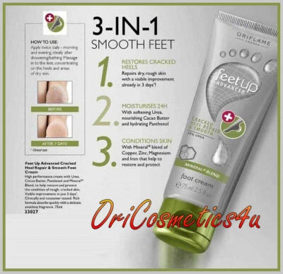 Oriflame Feet Up Advance Cracked Heel Cream, For Dry Rough & Cracked Skin