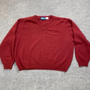 Maglione JT Traditions 3XL rosso 100% lana di agnello pullover Hong Kong vintage - Foto 1 di 9