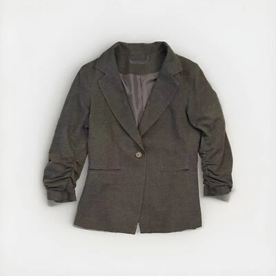 Gibson Gray Tones Blazer Mid-Cut Women's Jacket Size M 1 Button Lined Solid - Image 1 of 4