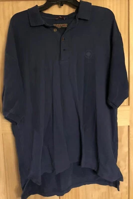 Vintage Jansport Blue Polo Shirt L Large Missing Two Buttons - Image 1 of 4