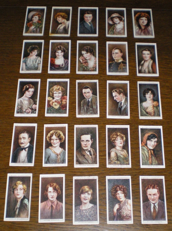 Full set of WILLS CINEMA STARS 2nd series 1928 cigarette cards VG condition - Image 1 of 1