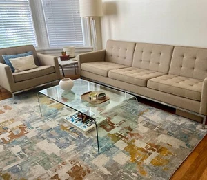 Crate & Barrel Vasari Multi Abstract Rug-6'x9' - Picture 1 of 4