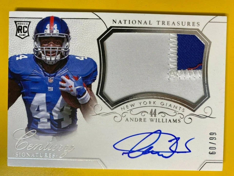 D54334  2014 National Treasures #282 Andre Williams AUTOGRAPH RC PATCH #/99 - Image 1 of 1