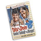 Laurel & Hardy Dick Und Doof Vintage deutsches Poster Design 8x12 in Aluminium Schild