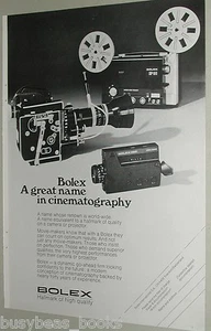 1973 Bolex Movie Camera ad, H16, 350, European ad - Foto 1 di 3