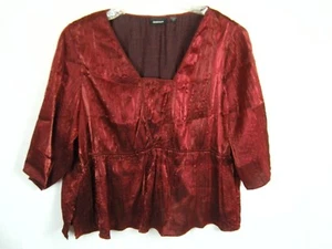 Blusa Avenue para mujer talla 26 28 roja brillante B5*B - Imagen 1 de 5
