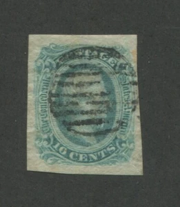 1864 Confederate States Civil War Postage Stamp #12 Used VF Army Cancel - Picture 1 of 2