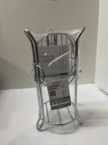 Bathroom Heavyweight Toilet Tissue Paper Roll Storage Holder Stand Chrome - Picture 1 of 2