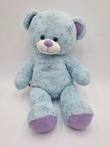 Build A Bear Snowy Sparkles, Blue Bear With Snowflakes BAB Workshop Soft Plush - Picture 1 of 5