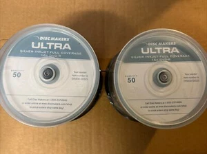 Disc Makers Ultra Burnable DVD-R 16x 4.7gb 120min 100pcs Printable Verbatim New - Picture 1 of 5