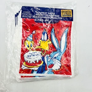 Vtg Bugs Bunny Party Treat Sacks Bags 1994 Hallmark Party Express 8pk (set of 6) - Picture 1 of 2