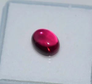 3.55 CT Natural Deep Red Ruby Cabochon Shape Certified Stunninge Gemstone Pair - Picture 1 of 4