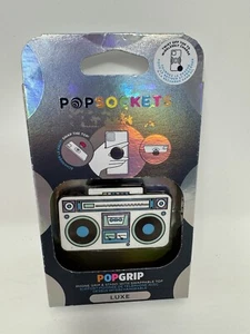 Popsockets Popgrip Luxe Enamel Metal Retro Boom Box Phone Holder and Stand NEW - Picture 1 of 4