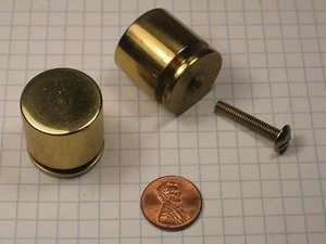 BALDWIN #4621.030 POMELLO ARMADIO, OTTONE MASSICCIO, DIAMETRO 1", FINITURA LUCIDA - Foto 1 di 2