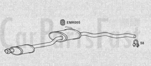 Exhaust Middle Silencers Ford Sierra 2.0 Petrol Hatchback 10/1982 to 08/1985 - Picture 1 of 1
