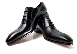 IVAN TROY/Kay Black Crocodile Print Italian Men's Dress Shoes/Made in Italy/ - Picture 1 of 10