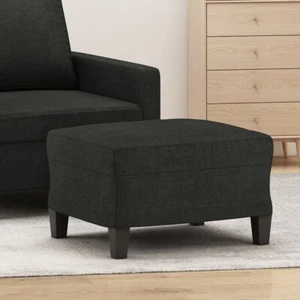 vidaXL Footstool Black 60x50x41 cm Fabric - Picture 1 of 9
