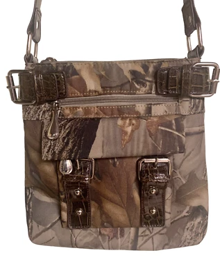 Mossy Oak коричневый камуфляж крокодила пряжки камуфляж через плечо сумка-планшет сумочка - Изображение 1 из 4