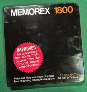 NEW MEMOREX 1800 REEL TO REEL MAGNETIC TAPE POLYESTER RECORDING 1.0 mil x 1800 - Picture 1 of 2