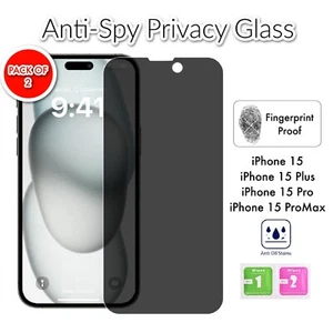 Paquete de 2 protectores de pantalla de vidrio templado para iPhone 15 Pro, iPhone 15Pro Max, Plus - Imagen 1 de 6