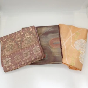 Women's Kimono Obi 3 pcs Belt Silk Made in Japan Japanese vintage traditional - Picture 1 of 10